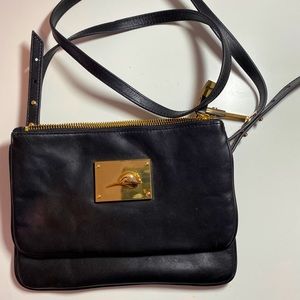 & Other Stories black leather shoulder bag